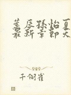 叶辰孙怡夏若雪最新章节天天看封面