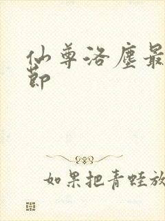 仙尊洛尘最新章节