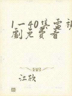 1一40集电视剧免费看