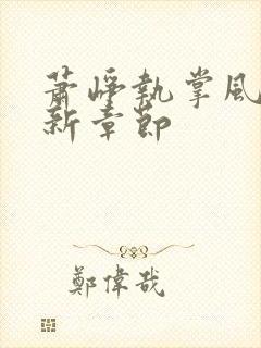 萧峥执掌风云最新章节封面