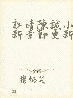 许晴陈诚小说最新章节更新时间