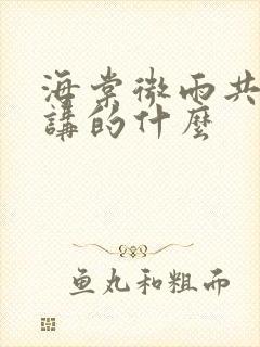 海棠微雨共归途讲的什么