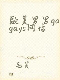 欧美男男gaygays网站