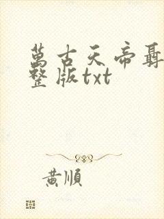万古天帝聂天完整版txt封面