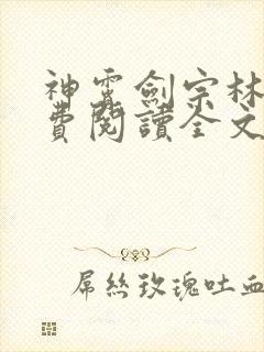神霄剑宗林枫免费阅读全文封面
