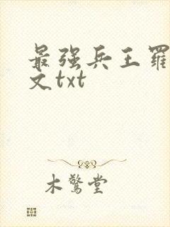 最强兵王罗铮全文txt