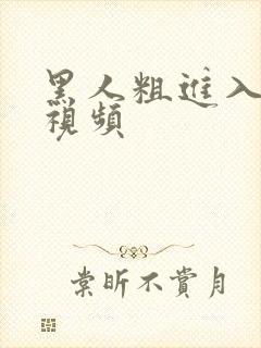 黑人粗进入欧美视频