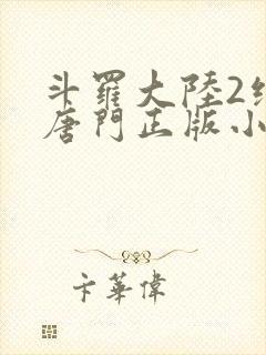 斗罗大陆2绝世唐门正版小说