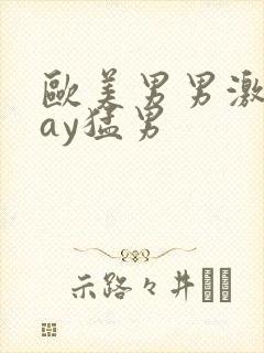 欧美男男激情gay猛男