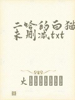二哈的白猫师尊未删减txt