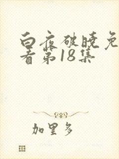 白夜破晓免费观看第18集