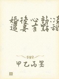 婚后心动:凌总追妻有点甜完整精校版封面