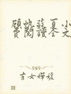 顾帆苏夏小说免费阅读全文