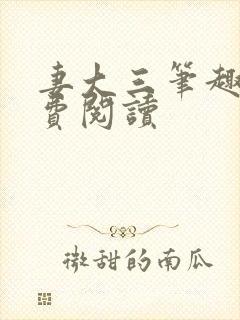 妻大三笔趣阁免费阅读封面