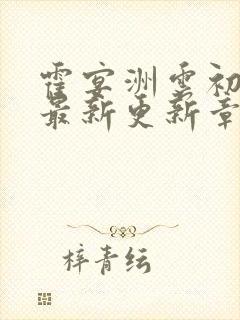 霍宴洲云初全文最新更新章节阅读