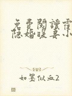 免费阅读霍爷的隐婚暖妻小说