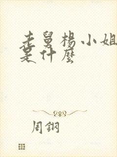 老舅杨小姐结局是什么