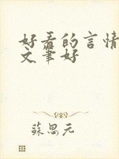 好看的言情小说文笔好