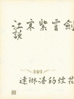 江寒紫霄剑宗小说