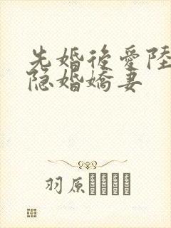 先婚后爱陆总的隐婚娇妻封面