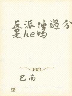 反派他过分美丽是he吗