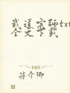 武道宗师txt全文下载封面