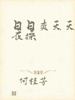 日日爽天天操夜夜操