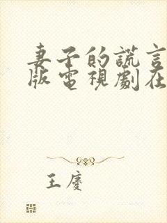 妻子的谎言免费版电视剧在线观看全集