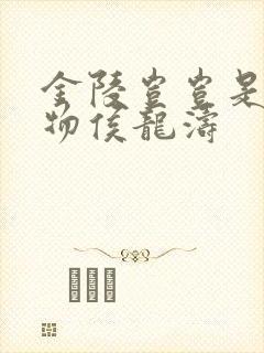 金陵岂岂是池中物侯龙涛