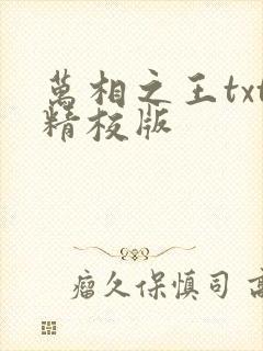 万相之王txt精校版封面
