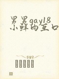 男男gay18小鲜肉互口