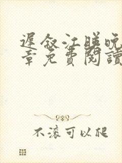 迟叙江映晚17章免费阅读笔趣阁最新章封面