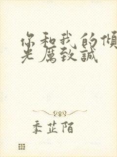 你和我的倾城时光厉致诚封面