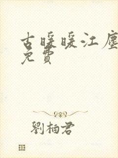 古暖暖江尘御 免费封面