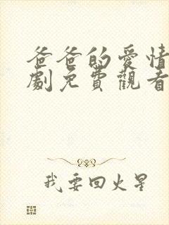 爸爸的爱情电视剧免费观看高清