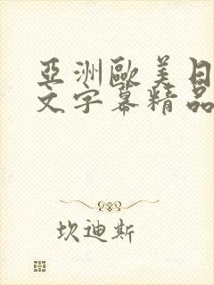 亚洲欧美日韩中文字幕精品