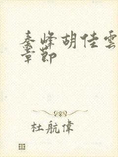 秦峰胡佳云更新章节