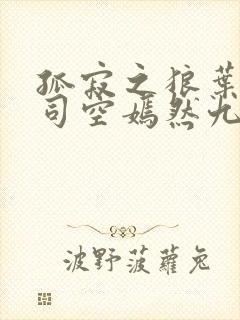 孤寂之狼叶凡与司空嫣然九十章