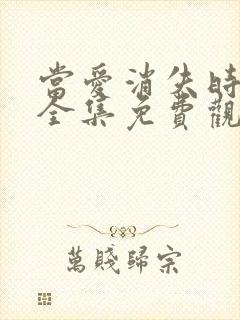 当爱消失时短剧全集免费观看