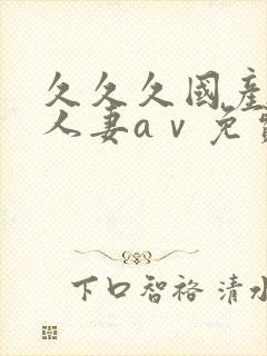 久久久国产精品人妻aⅴ免费封面