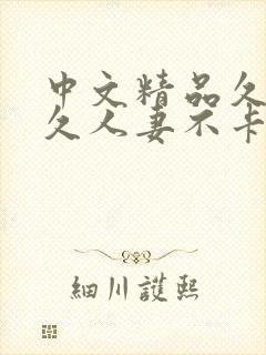 中文精品久久久久人妻不卡封面