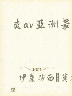 爽av亚洲最大封面