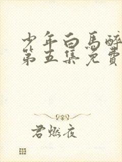 少年白马醉春风第五集免费观看