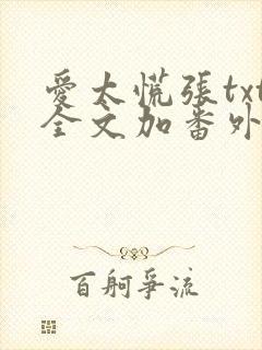 爱太慌张txt全文加番外
