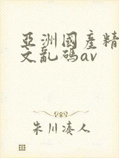 亚洲国产精品中文乱码av