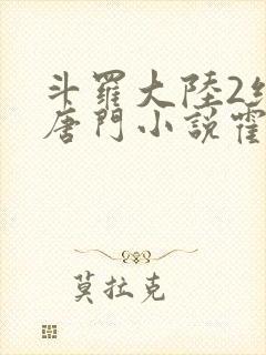 斗罗大陆2绝世唐门小说霍雨浩