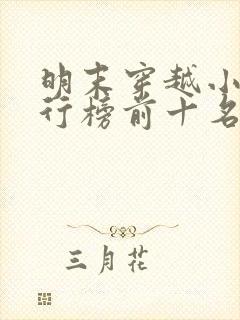 明末穿越小说排行榜前十名完结篇封面