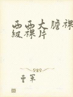 西西大胆裸体一级裸片封面