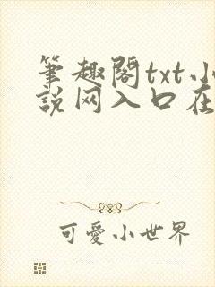 笔趣阁txt小说网入口在线看