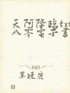 天阿降临txt八零电子书下载